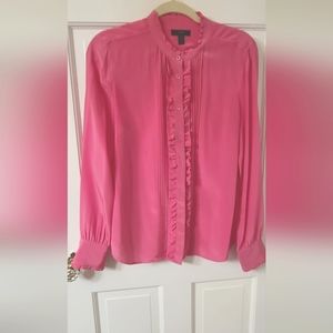 J Crew size 10 fuchsia button down blouse